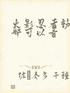 火影忍者动漫在哪可以看