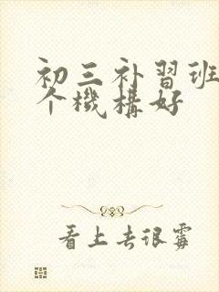 初三补习班去哪个机构好