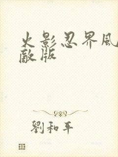 火影忍界风暴无敌版