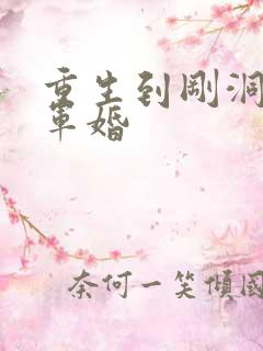 重生到刚洞房的军婚