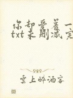 你却爱着一个他txt未删减完整版