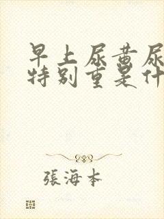 早上尿黄尿骚味特别重是什么原因