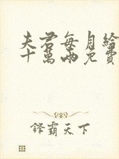 夫君每月给我二十万两免费阅读全文