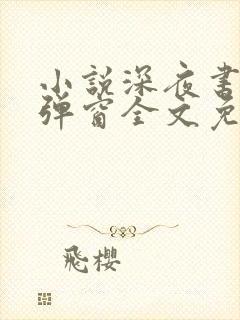 小说深夜书屋无弹窗全文免费阅读