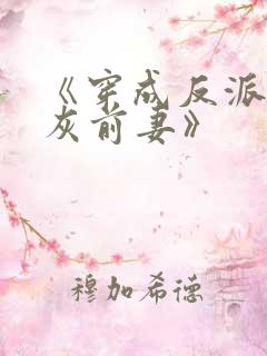 《穿成反派的炮灰前妻》