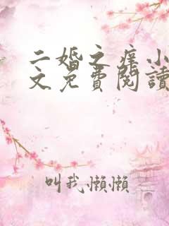二婚之痒小说全文免费阅读