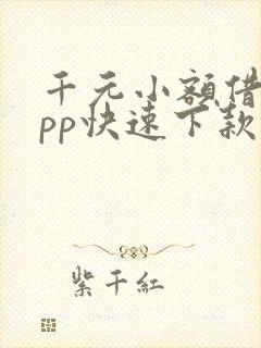 千元小额借钱app快速下款