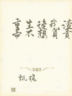 重生后我渣了影帝不想负责