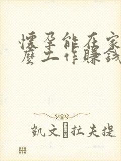 怀孕能在家做什么工作赚钱