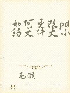 如何更改pdf的文件大小