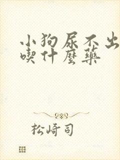 小狗尿不出来尿吃什么药