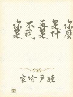 你不再是你我还是我是什么歌