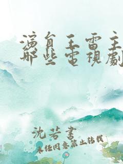 演员王雷主演过哪些电视剧