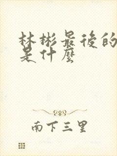 林彬最后的结局是什么