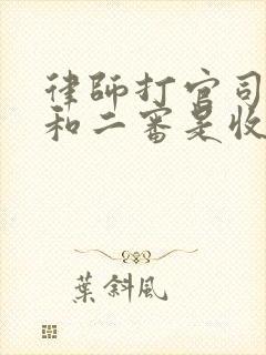 律师打官司一审和二审是收两次钱吗