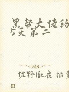 黑帮大佬的365天第二