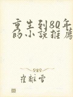 重生到80年代的小说推荐