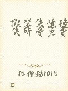 假装失忆后他永失所爱免费观看