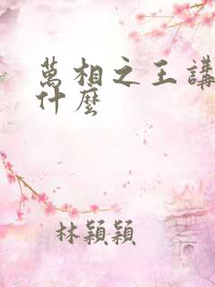 万相之王讲的是什么