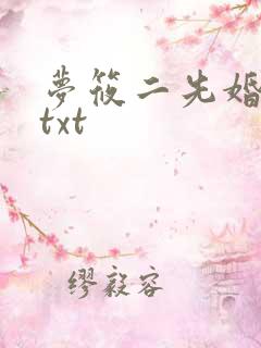 梦筱二先婚后爱txt
