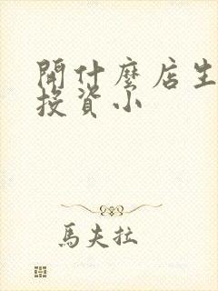 开什么店生意好投资小