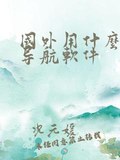 国外用什么地图导航软件