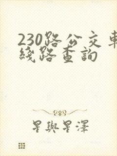230路公交车线路查询