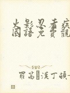 火影忍者疾风传国语免费观看全集