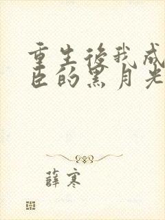 重生后我成了权臣的黑月光