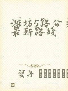 潍坊5路公交车最新路线