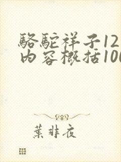 骆驼祥子12章内容概括100字