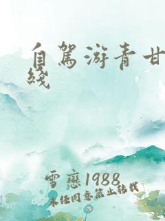 自驾游青甘大环线