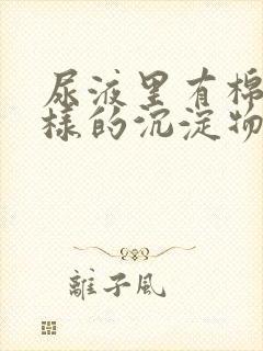 尿液里有棉絮一样的沉淀物