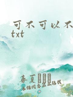 可不可以不嫁人txt