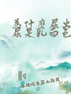 为什么尿出来的尿是乳白色的