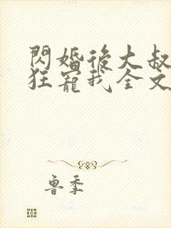 闪婚后大叔每天狂宠我全文免费阅读