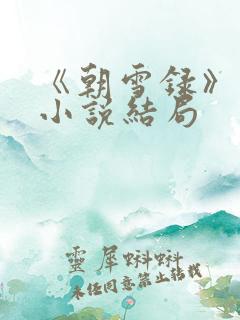 《朝雪录》原著小说结局