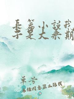 长篇小说我的妻子是大乘期大佬