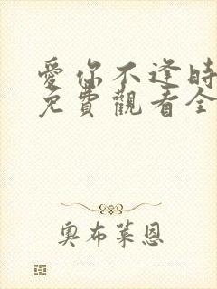 爱你不逢时短剧免费观看全集在线播放