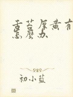 舌苔厚黄有齿痕怎么办