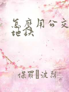 怎么用公交卡坐地铁