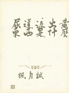 尿道流出黄色的东西是什么