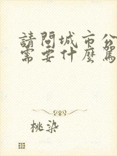 请问城市公交车需要什么驾照