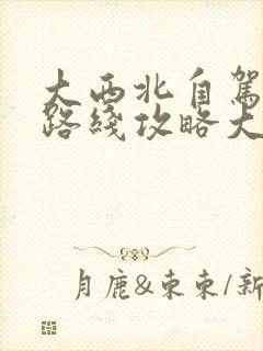 大西北自驾旅游路线攻略大全