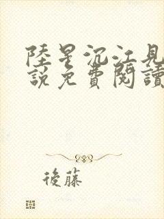 陆星沉江见微小说免费阅读最新章节