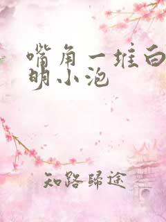 嘴角一堆白色透明小泡