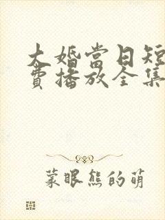 大婚当日短剧免费播放全集