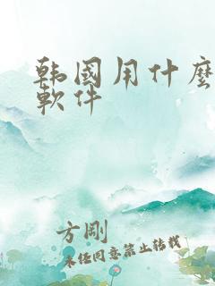 韩国用什么聊天软件