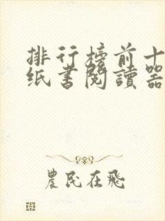 排行榜前十名电纸书阅读器