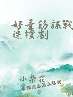 好看的谍战电视连续剧